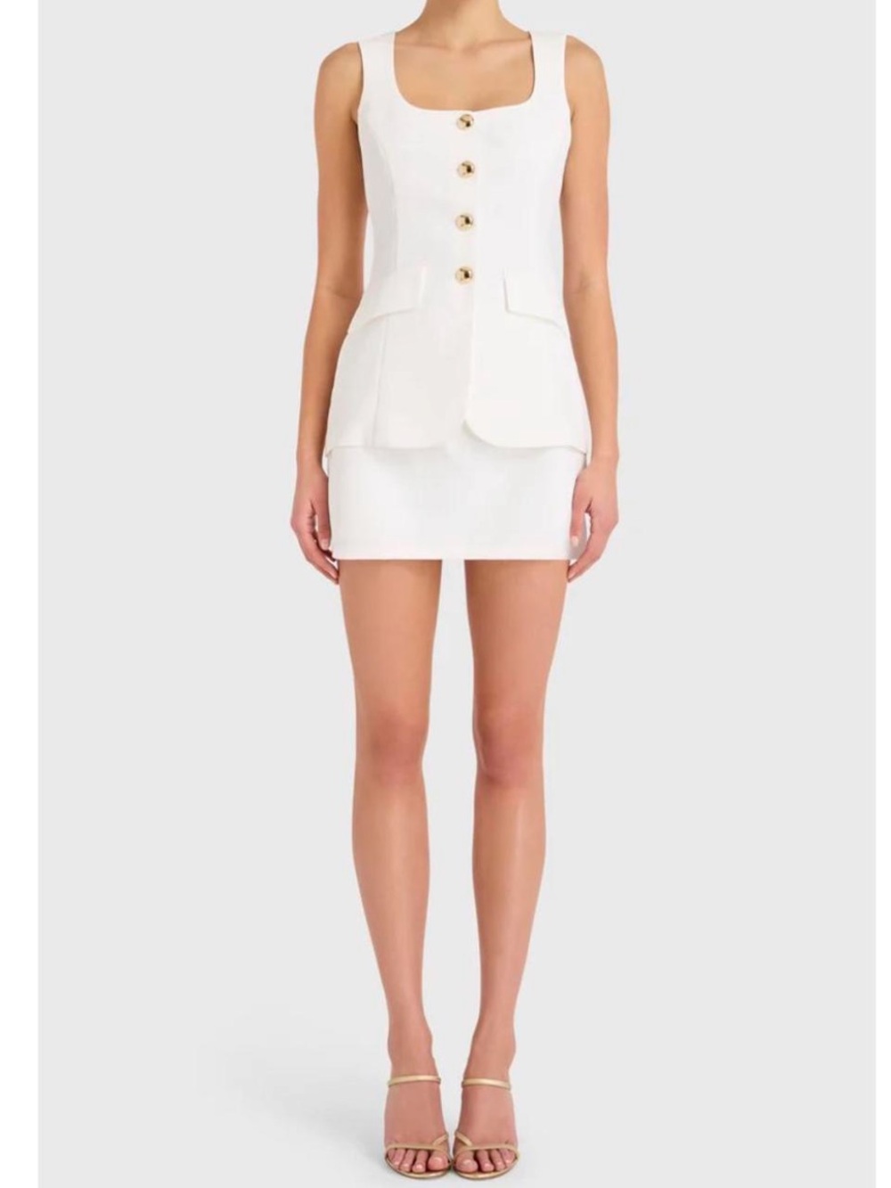 Amanda Uprichard Kya White Romper Medium